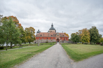 Fototapeta na wymiar View of famous Swedish 16 th century Gripsholm castle located in Mariefred Sodermanland Sweden