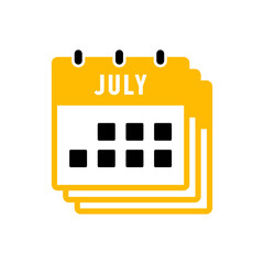 calendar illustration in trendy flat style