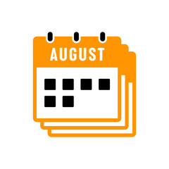 calendar illustration in trendy flat style
