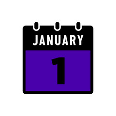 calendar illustration in trendy flat style