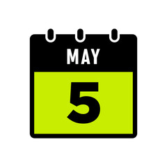 calendar illustration in trendy flat style