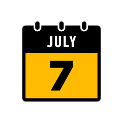 calendar illustration in trendy flat style