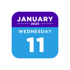calendar january 2023 in simple flat design