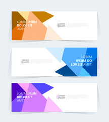 Geometric banner design with Vector presentation template.