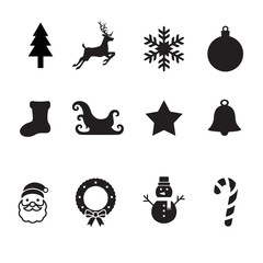christmas icons set