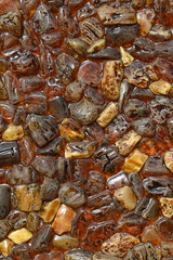 Amber mosaic, wall decoration, for backgrounds or textures