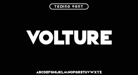 VOLTURE, a modern minimalist clean alphabet font. lowercase bold typography vector illustration design
