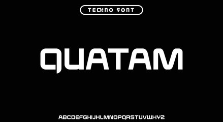 QUATAM, a modern minimalist clean alphabet font. lowercase bold typography vector illustration design