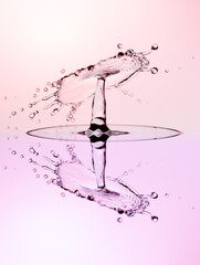 Water Drop Splash with Ripples on water surface