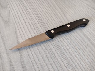 Small kitchen knife on a table