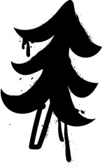 Christmas tree brush paint