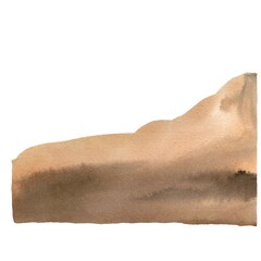Fototapeta premium Background brown black horizontal big a watercolor