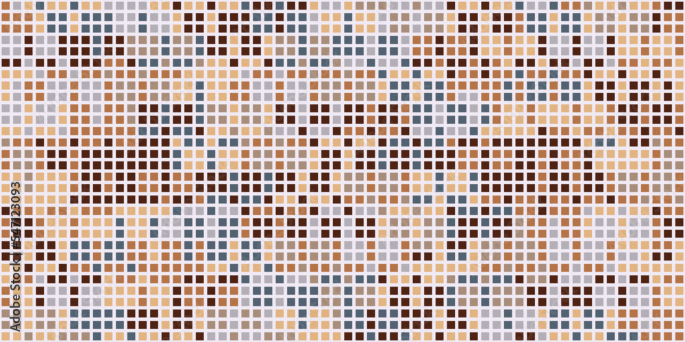 Aufkleber coffee tile from a grid of simple squares. vector stylish tile with random color pattern. for print 