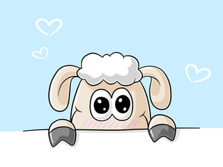 Schüchternes Comic Schaf