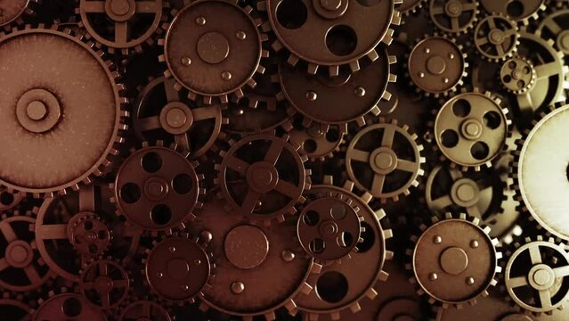 Seamlessly looping background with gears