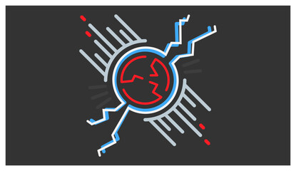 Abstract rounded shape background, Dynamic geometric shapes compositions, Flat and clean style, Applicable for any graphic works.