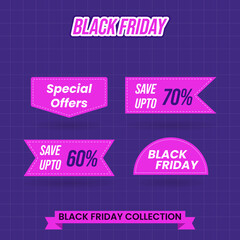 Black friday big sale offer elements collection design template