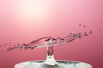 Water Drop Splash with Ripples on water surface