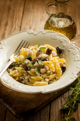 pasta with fish black olives and capers