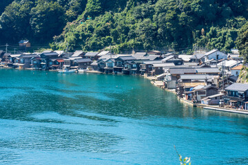 伊根　舟屋の風景