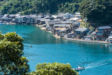 伊根　舟屋の風景