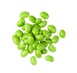 Green soybeans seeds isolated on transparent png