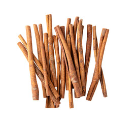 Cinnamon sticks isolated on alpha layer