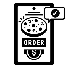 food delivery solid icon