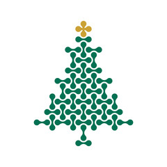 Metaballs Christmas Tree Green Shape Icon
