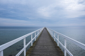 Fototapeta na wymiar wooden pier on the sea 