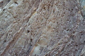 Pared de roca de los acantilados