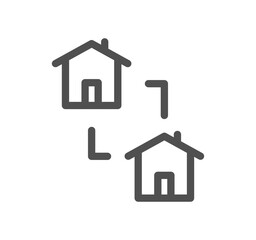 Real estate icon outline and linear symbol.	
