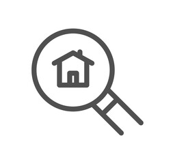 Real estate icon outline and linear symbol.	
