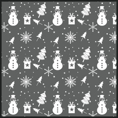 seamless Christmas pattern, Snowflake design, holiday pattern
