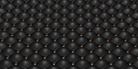 buttoned leather sofa surface upholstered chair luxury background Carbon background Old fashioned luxury leather seats Pattern 3D illustration