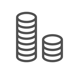 Money savings icon outline and linear symbol.	
