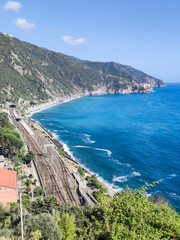 The Cinque Terre's Ligurian coast's landscape