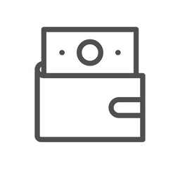 Money savings icon outline and linear symbol.	
