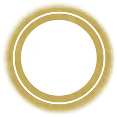 round frame with gold