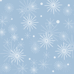 Snowflakes pattern, design, ornament. This winter vector illustration for decoration, wallpaper.