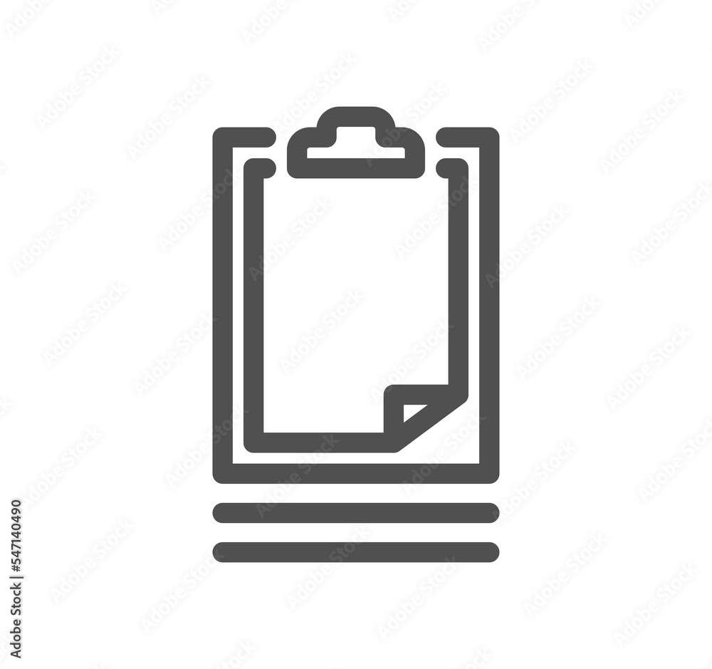 Poster document icon outline and linear symbol.