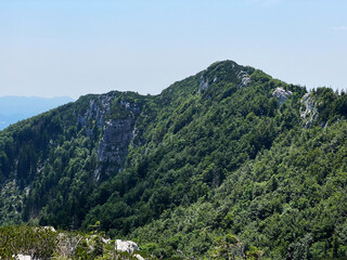 Fototapeta na wymiar The Peak southern Small Risnjak (1,446 m) in Risnjak National Park, Crni Lug - Croatia (Vrh južni Mali Risnjak (1.446 m) u nacionalnom parku Risnjak, Crni Lug - Gorski kotar, Hrvatska)