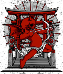awesome japanese illustration theme for tshirt design