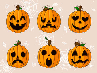 Comic K&uuml;rbis Set Halloween