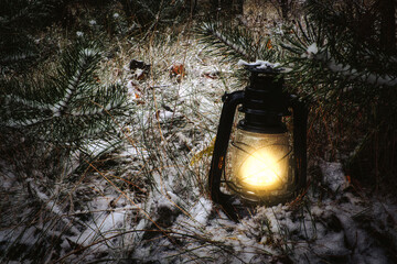 Laterne - Lampe - Lantern - Ecology - Scenic - Winter - High quality photo	