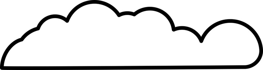 Cloud element in PNG type. Flat illustration style. Minimal object.