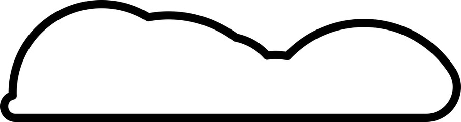 Cloud element in PNG type. Flat illustration style. Minimal object.