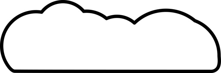 Cloud element in PNG type. Flat illustration style. Minimal object.