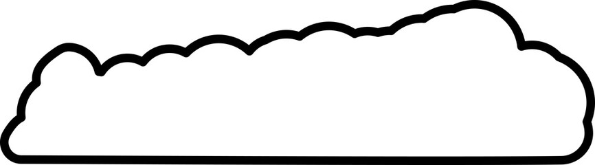 Cloud element in PNG type. Flat illustration style. Minimal object.