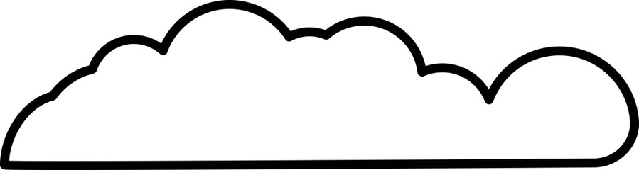 Cloud element in PNG type. Flat illustration style. Minimal object.